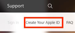 Klik pada Create Your Apple ID