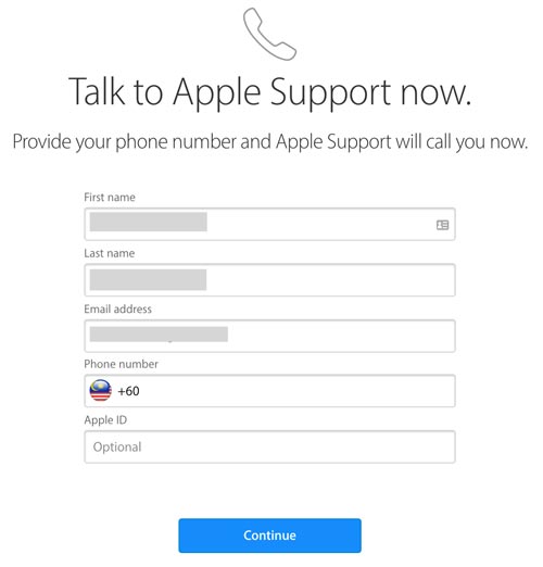 reset password icloud
