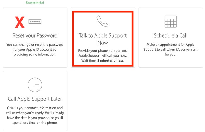 reset password icloud