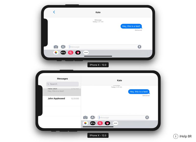 iPhone X Plus melintang