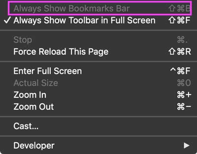 Pepijat bookmark bar salamweb