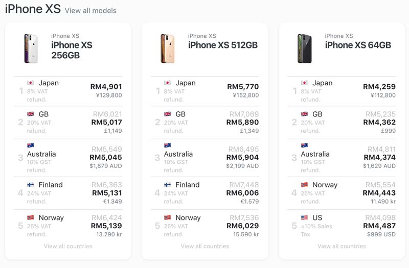 harga iphone XS