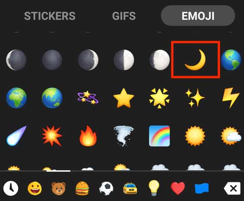 Emoji bulan sabit